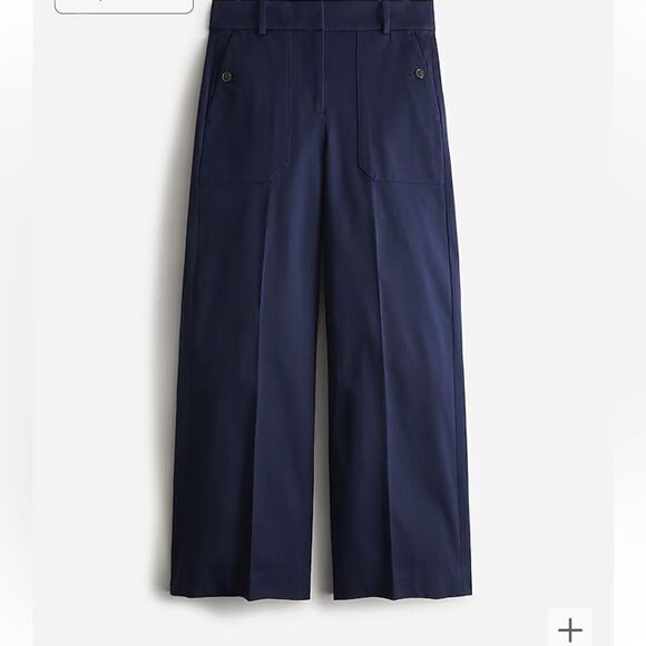 J. Crew Sydney wide-leg pant in bi-stretch cotton blend - Picture 4 of 6